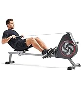 Sunny Health & Fitness Air + Magnetic Rowing Machine with Exclusive SunnyFit App Enhanced Blueto...