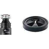 InSinkErator Badger 5 Garbage Disposal, Standard Series 1/2 HP Continuous Feed Food Waste Disposer, Black, Set of 1 &amp; SMG-00 Standard Mounting Gasket, Black