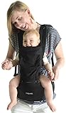 Mo+m Hip Seat Baby Carrier – 4 Way Sling for Babies to Toddlers – Ergonomic Seat, Mesh Cooling Window, Hood, Storage Pocket & Bottle Pouch