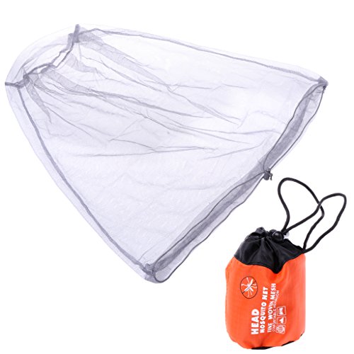 ULKEME Head Face Protector Mosquito Bee Insect Mesh Fishing Hunting Net Hat Mask Caps (Light Gray)