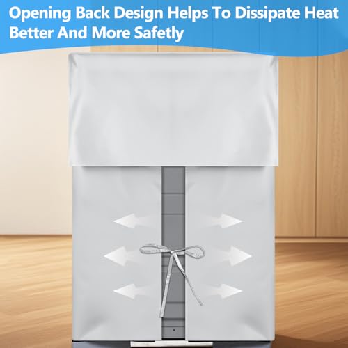 Cozary Waterproof Outdoor Washing Machine Cover, Oxford 420D Washing Machine with Zip, UV Protection Anti-Dust Cover for Washing Machine and Dryer 60 x 65 x 85 cm