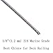 Senmit 1/8 Stainless Steel Aircraft Wire Rope for Deck Cable Railing Kit,7x7 300Feet T316 Marin Grade