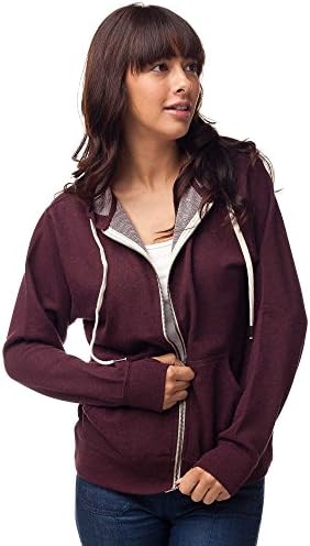 Global Blank Slim Fit French Terry Lightweight Zip Up Hoodie Jacket Men or Women