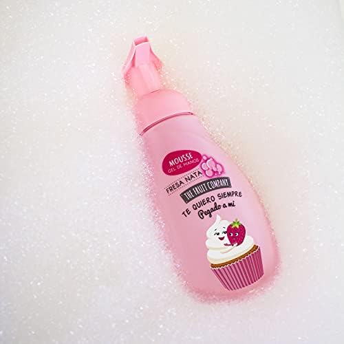 The fruit company 26300013 - sabonete mousse espuma para mãos, creme morango, 250 ml, 4 unid.