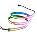 ALITOVE 3.2ft WS2812B Addressable RGB LED Strip Light 1m 144 LED Pixels Programmable Dream Color Digital LED Flexible Ribbon Light Waterproof IP67 Black PCB 5V DC for Home Bedroom Bar Decor Lighting