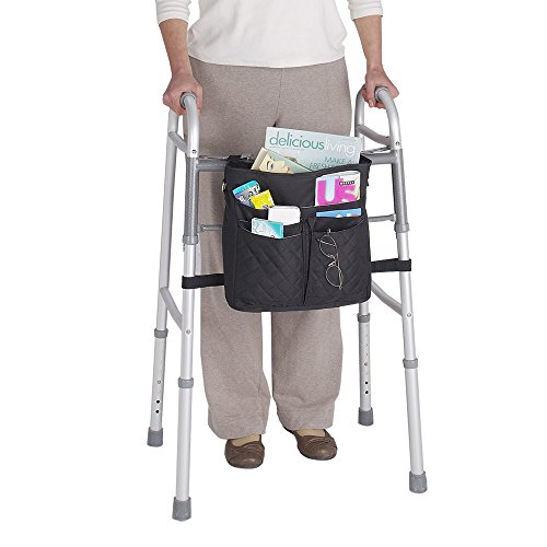 Juvo Products Universal Mobility Tote for Wheelchairs/Rollators/Walkers, Includes Detachable Shoulder Strap, Red (UT202) - Thumbnail 3