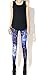 Hoyou Funky Print Leggings for Women Galaxy Floral Tribal Sexy Smooth Crazy Patterned Pants Slimming Girls Bluespace M