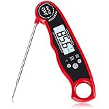Digital Meat Instant Read(2-4s) Cooking Thermometer for Grilling Smoker BBQ - Waterproof Food Thermometer for Kitchen and Outdoor Use with Convex Buttons and Large Backlit Display By DESPKON