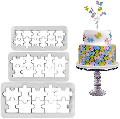 Fiesta 3pcs Square Geometric Cutters Fondant Cookie Cutter Geometry Cake Mold Fondant Mold Cake Decorating Tools Baking 6 Designs: S678