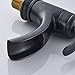 Rozin Bathroom Waterfal Spout Basin Faucet Single Lever Vanity Sink Mixer Tap with Pop up Drain Oil Rubbed Bronze
