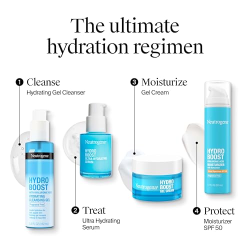 NEUTROGENA HYDRO BOOST GEL CREAM FRAGRANCE FREE, HYALURONIC ACID FACIAL MOISTURIZER FOR NORMAL TO DRY SKIN, DELIVERS HYDRATION FOR NOURISHED, DEWY SKIN, 1.7 FL. OZ