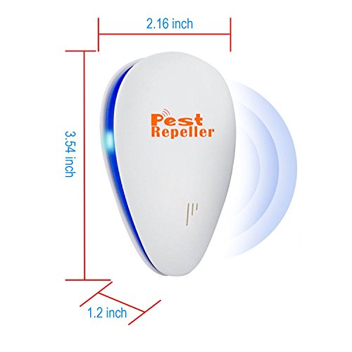 Wikoo Ultrasonic Pest Repeller[2019 Upgraded Version],Electronic Plug-in Pest Repellent for Indoor Use,NO Chemicals Pest Control,Advanced Multiple Usage Home/Kitchen/Hotel/Restaurant/Office(2 Pack) - Thumbnail 4