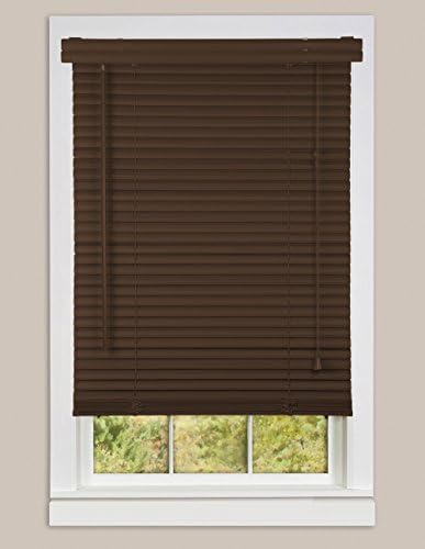 PowerSellerUSA Mini Window Blinds 1" Slats Chocolate Venetian Vinyl Blind Actual Size: 31" Slats x 64" (Length)