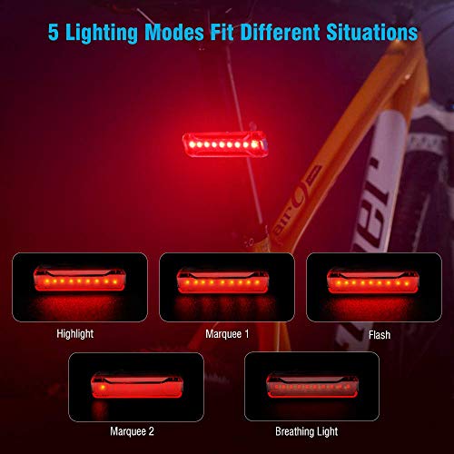 image for ThorFire & More Bike Light ThorFire Ultra Bright Bike Tail Light USB R