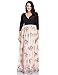 GRAPENT Women's Plus Size Sequin 3/4 Sleeves Evening Gown Party Long Maxi Dress Beige Pink Size 16W
