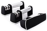 Waypower Knife Sharpeners,Stainless Steel Handle Fine And Coarse Dual,Black color