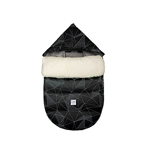 7am enfant lambpod print geo infant travel bed, black geo, medium…