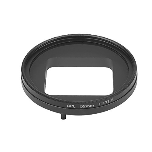 D&F 52mm Professional Photography CPL(Circular Polarizer Lens) Filter with Lens Cover and Adapter Ring for GoPro Hero 7 Black,Hero 5, Hero 6,Hero(2018) Camera Body