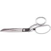 Klein Tools 208K Scissors, Made in USA, Bent Trimmer with Knife Edge for Easy Fabric Table Top Cutting, 8-Inch