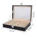 Moldiy Sunglasses Display Box, Black Sunglass Organizer Storage, Eyeglass Display Case with 8 Slots