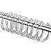 24 Packs Plastic Shower Curtain Rings Hooks for Bathroom Shower Window Rod (Clear)