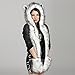 Julvie Faux Fur Full Animal Hood Hoodie Hat 3-in-1 Mittens Scarf Spirit Paws Ears