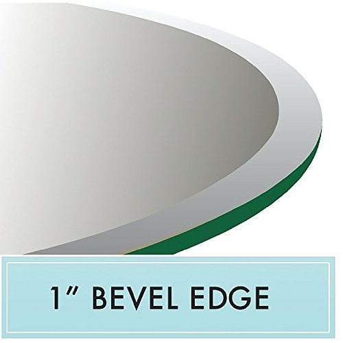 MILAN RD242410BECT 24" Round Tempered Glass Top, 3/8" Thick with 1" Bevel Edge - Thumbnail 2