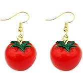 3D Handmade Simulation food Fruit Dangle Drop Earrings Cute Unique Banana Apple Earrings Set for Women Jewelry