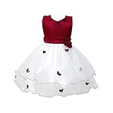 Weixinbuy Kids Girls Flower Bubble Princess Polka Dot Sleeveless Dress