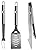 Dallas Cowboys Grilling BBQ 3 Piece Utensil Set and 3 Piece BBQ Apron Set