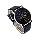 Malloom Brand Men Quartz Dial Clock Leather Wrist Watch Round Case