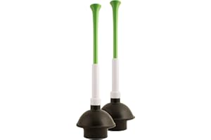 PLUMB CRAFT PlumbCraft 14 to 18-in. Adjustable-Flange Heavy-Duty Toilet Plunger 7503590A, Heavy Duty Toilet Plunger for Households, Ergonomic Plunger to Unclog Toilet, Toilet Bowl Plunger with Ergonomic Handle
