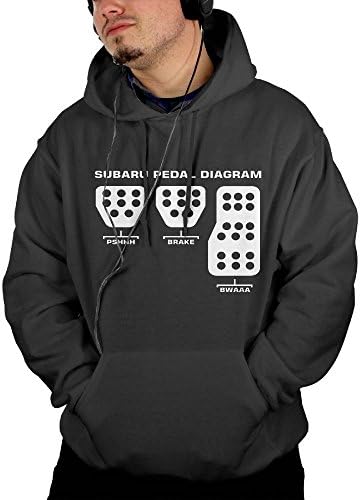 PSHHH BRAKE BWAAA Mens Pullover Hooded Sweatshirt Hoodie With Pocket Black XX-Large