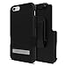 Seidio DILEX Pro Case with Metal Kickstand and Holster Combo for iPhone 6 - Retail Packaging - Black