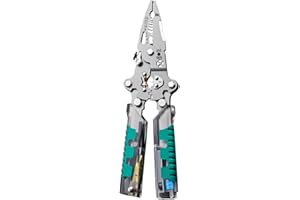 Saker Multi-function Electrician's Pliers Set,Compact All-in-One Wire Stripping Tool with Insulated Handle and Storage Lock, 