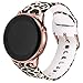 Aiseve 20mm Floral Bands Compatible with Galaxy Watch Active (40mm) & Galaxy Watch 42mm, Women Replacement Wristbands Strap with Rose Gold Buckle Compatible for Garmin Vivoactive 3