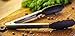 Silicone Kitchen Stainless Steel BBQ Grill Tongs SET by KUM&KUM 9 inch &12 inch in Black + BONUS Oven Mitt Red Cooking Utensil Set