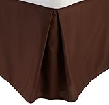 Lamma Loe's Solid Tailored Bed Skirt/Dust Ruffle, Full, Chocolate Brown