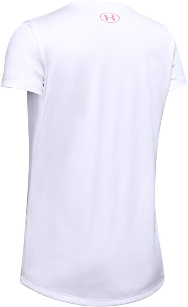 Under Armour Girl's Big Logo Tech Short Sleeve Training Workout T-Shirt: Clothing