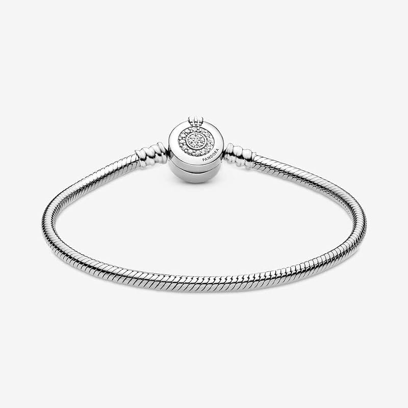 Pulseira Coroa O Serpente Brilhante em prata, 21cm, 599046C01-21
