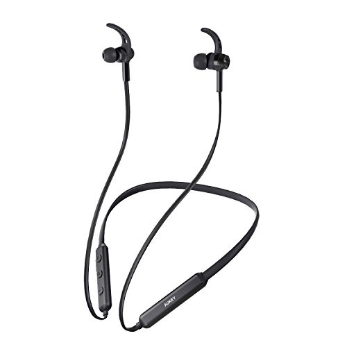 AUKEY Bluetooth Headphones, Neckband Magnetic Wireless Earbuds with Bluetooth 4.2 and Built-In Mic for iPhones, Samsung Phones, and More