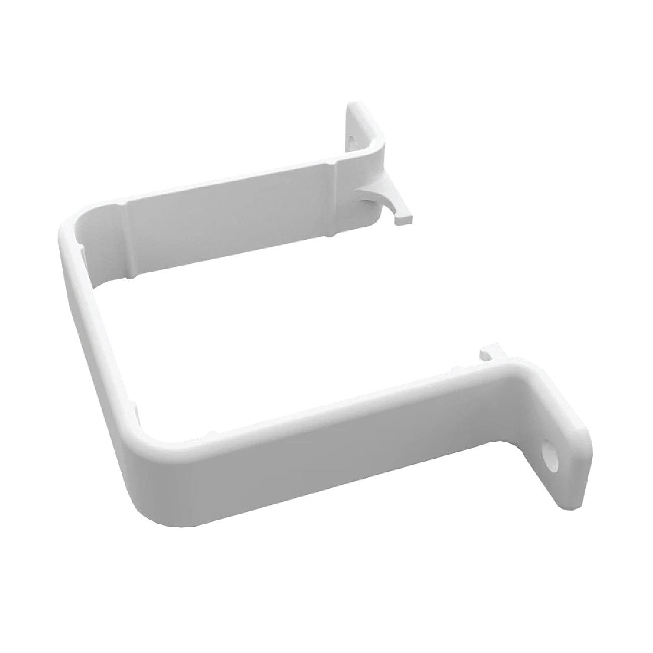 5 x White Square 65mm Flush Downpipe Brackets, Freeflow Low Profile