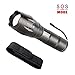COSOOS LED Flashlight with Holster, Bright Tactical Flashlight High Lumen, Zoomable 5-Mode Portable Waterproof Flash Light for Emergency, Hiking, Outdoor Camping Gear Accessories, No AAA Battery