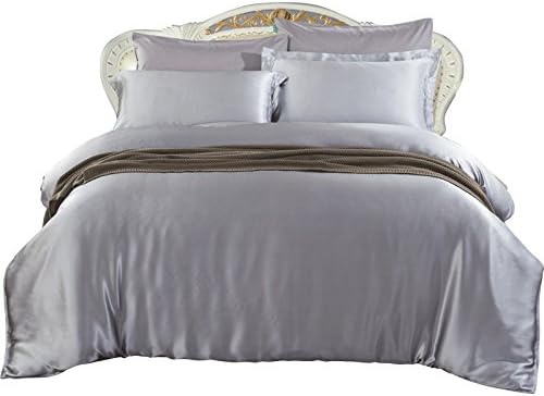 CUSHIONLIU 100% Solid Color Silk Fabric Heavy Silk Bed Linen Packs , Quilt Cover 220240,2.0M(6.6 -Foot) Bed