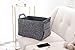 Minoisome Storage Basket Felt Storage Bin Collapsible& Convenient Box Organizer with Carry Handles for Office Bedroom Closet Babies Nursery Toys Laundry (Grey, 13.8inch（L）×9.5inch（W）×8.3inch（H）)