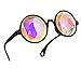 TOPERSUN Rainbow Real Crystal Prism Glasses Rave Glasses Kaleidoscope Glasses Black Used for EDM Party