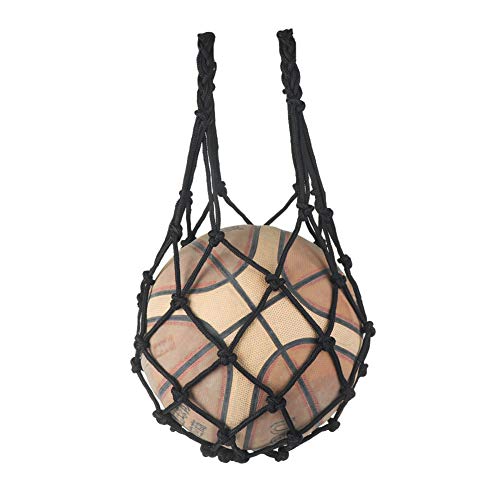 2psc Football Accessories Basketball net Bag, Carrying Basketball Volleyball mesh Equipment Bag, Volleyball Basketball Football Storage Tennis Bag (Black, m) - Thumbnail 4
