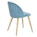 GreenForest Dining Chairs Set of 2, Mid Century Modern Kitchen Chairs Velvet Upholstered Accent Leisure Chairs for Living Room, Blue