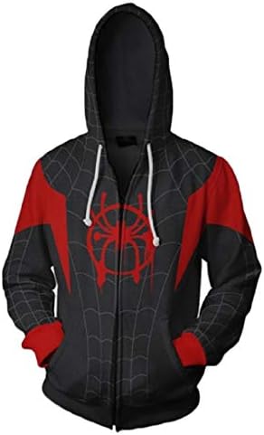 Koveinc Superhero Halloween Cosplay Costume Mens Hoodie Jacket
