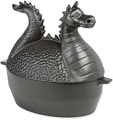 Dragon Wood Stove Steamer Solid Cast Iron Matte Black Finish Rust Resistant Decorative Functional Alternative To Electric Humidifiers 2 75 Qt Capacity 12 5 L X 7 5 W X 10 75 H Amazon Sg Home